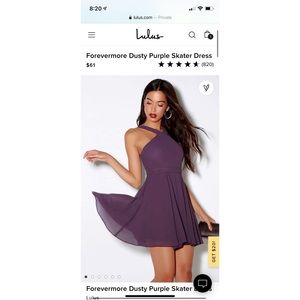Forevermore Dusty Purple Skater Dress